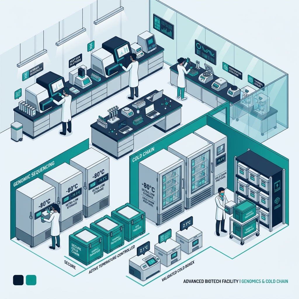 Atlancis Precision high-tech laboratory and cold chain supply facility